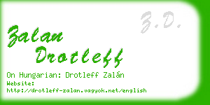 zalan drotleff business card